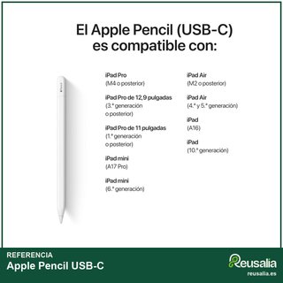 Apple Pencil USB-C precisión y dibujo
