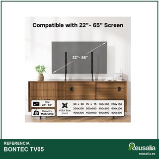 BONTEC soporte pie TV 22-65 pulgadas