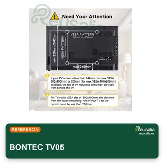 BONTEC soporte pie TV 22-65 pulgadas