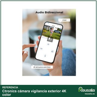 Ctronics cámara vigilancia exterior 4K color