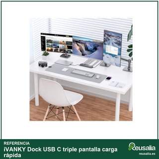 iVANKY Dock USB C triple pantalla carga rápida