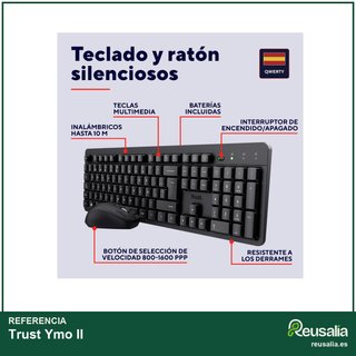 Trust Ymo II teclado ratón inalámbrico USB