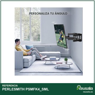 PERLESMITH soporte TV pared inclinable 45kg VESA