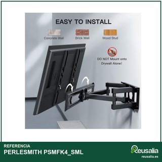 PERLESMITH soporte TV pared inclinable 45kg VESA