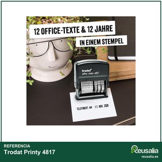 Trodat Printy 4817 sello fecha textos oficina