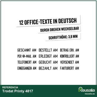Trodat Printy 4817 sello fecha textos oficina