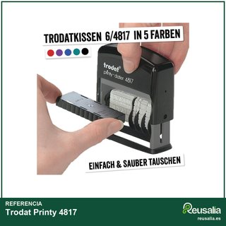 Trodat Printy 4817 sello fecha textos oficina