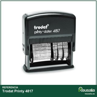 Trodat Printy 4817 sello fecha textos oficina