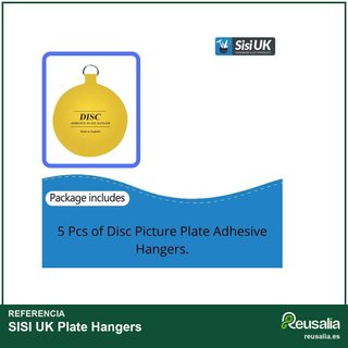 Percha adhesiva placa disco invisible
