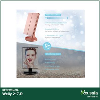 Weily espejo tocador led aumento triptico