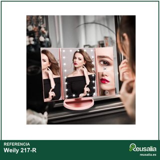 Weily espejo tocador led aumento triptico