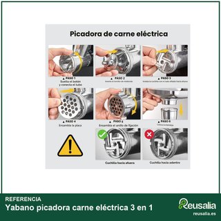 Yabano picadora carne eléctrica 3 en 1