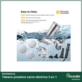 Yabano picadora carne eléctrica 3 en 1