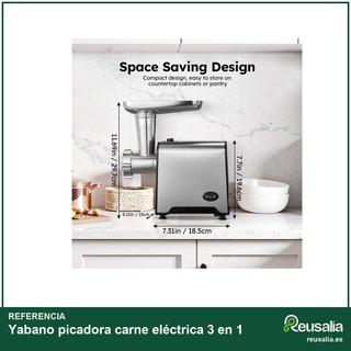 Yabano picadora carne eléctrica 3 en 1