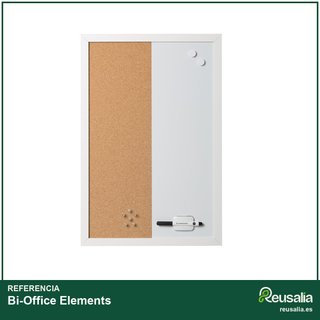Bi-Office Elements Combo Pizarra Blanca y Corcho