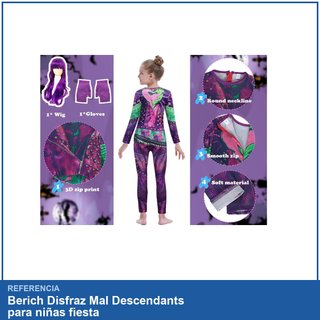 Disfraz Mal Descendants para niñas fiesta