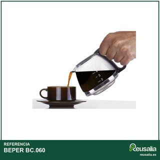 BEPER BC.060 cafetera goteo 6 tazas 600ml negra