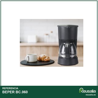 BEPER BC.060 cafetera goteo 6 tazas 600ml negra