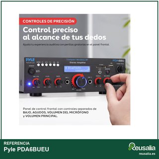 Pyle amplificador audio 200W Bluetooth USB