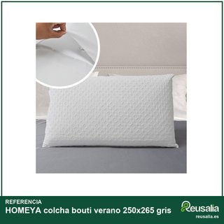HOMEYA colcha bouti verano 250x265 gris