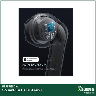 SoundPEATS TrueAir2+ auriculares bluetooth carga