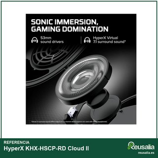 HyperX KHX-HSCP-RD Cloud II cascos gaming sonido