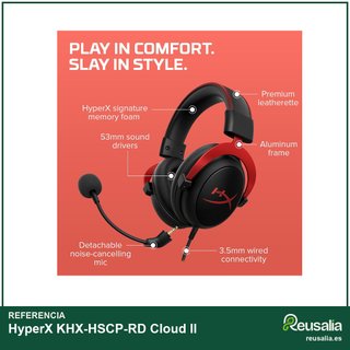 HyperX KHX-HSCP-RD Cloud II cascos gaming sonido