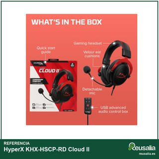 HyperX KHX-HSCP-RD Cloud II cascos gaming sonido