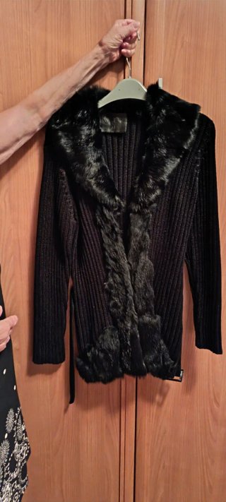 Chaqueta punto de piel auténtica M