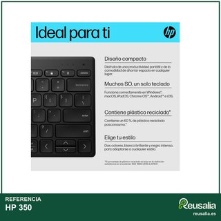 HP 350 teclado inalámbrico compacto negro