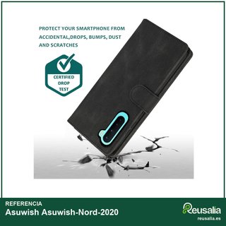 Asuwish funda cartera piel soporte tarjetas