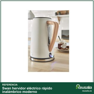 Swan hervidor eléctrico rápido inalámbrico moderno