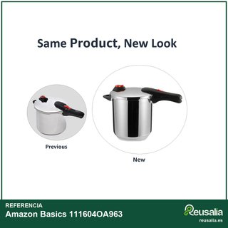 Amazon Basics olla presión acero 9 litros