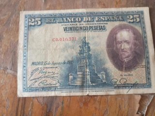 Billete 25 Pesetas Banco de España