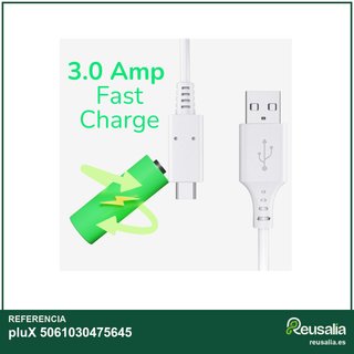 pluX cable extensión USB C 3M carga datos