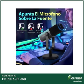 FIFINE micrófono dinámico XLR USB gaming
