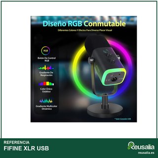 FIFINE micrófono dinámico XLR USB gaming