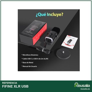 FIFINE micrófono dinámico XLR USB gaming