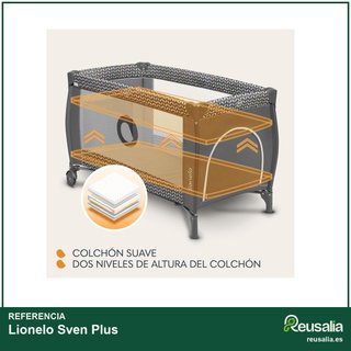 - Lionelo Sven Plus cuna viaje bebé mosquitero