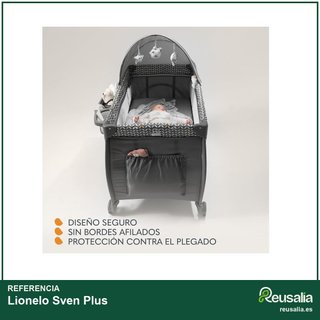 - Lionelo Sven Plus cuna viaje bebé mosquitero