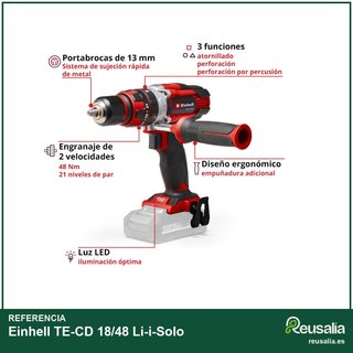 Einhell TE-CD 18/48 Li-i-Solo Taladradora