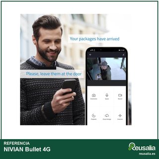NIVIAN Cámara vigilancia Bullet 4G solar