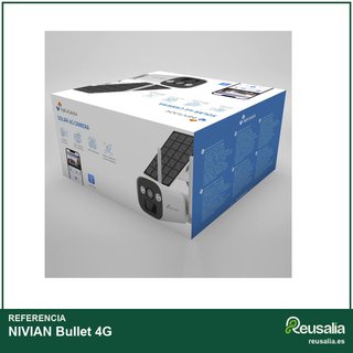 NIVIAN Cámara vigilancia Bullet 4G solar