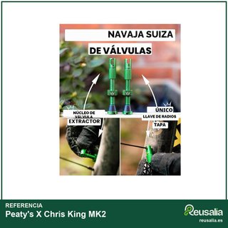 Peaty's X Chris King MK2 válvula Presta aluminio