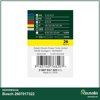 Bosch Professional 2607017322 juego puntas y