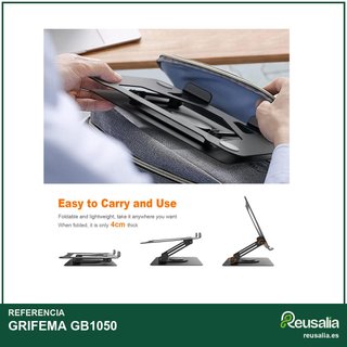 GRIFEMA GB1050 soporte portátil aluminio plegable