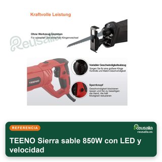 TEENO Sierra sable 850W con LED y velocidad