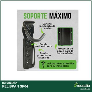 Soporte bicicleta pared con protector 4 unidades