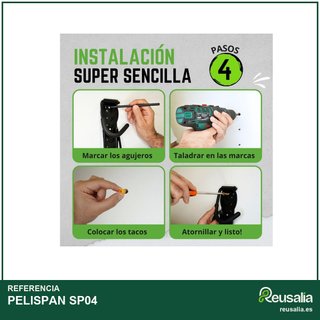 Soporte bicicleta pared con protector 4 unidades