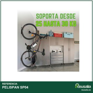 Soporte bicicleta pared con protector 4 unidades